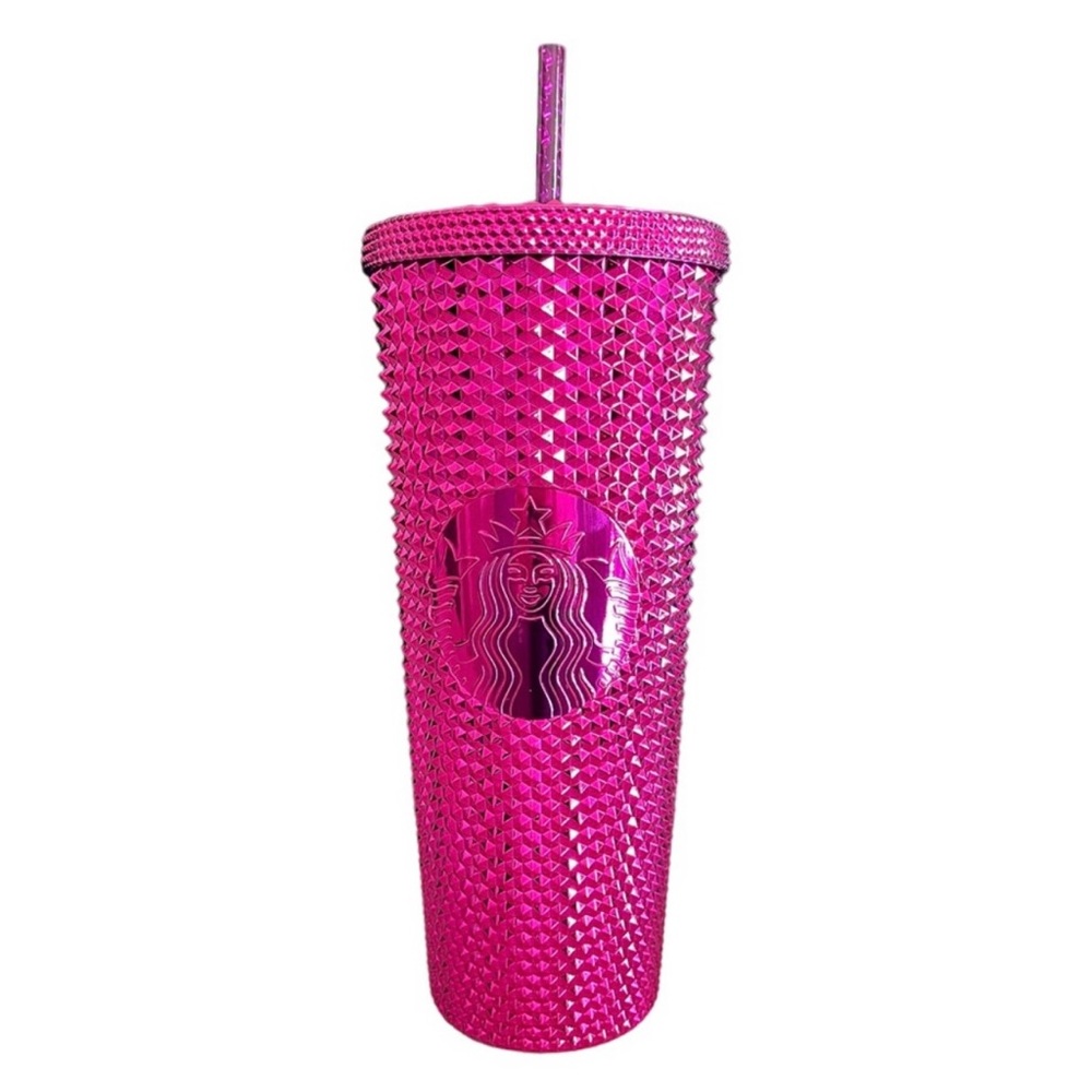 Starbucks Holiday 2022 Drink Tumbler Magenta Pink Studded Venti 24 oz Xmas